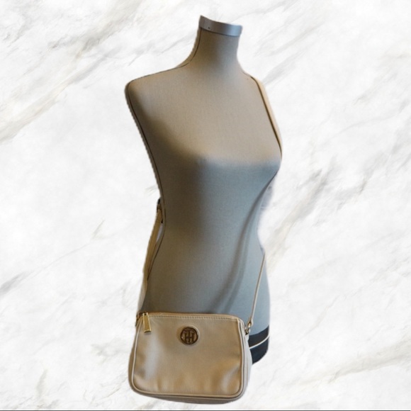 Tommy Hilfiger | Cream Faux-Leather Crossbody Bag